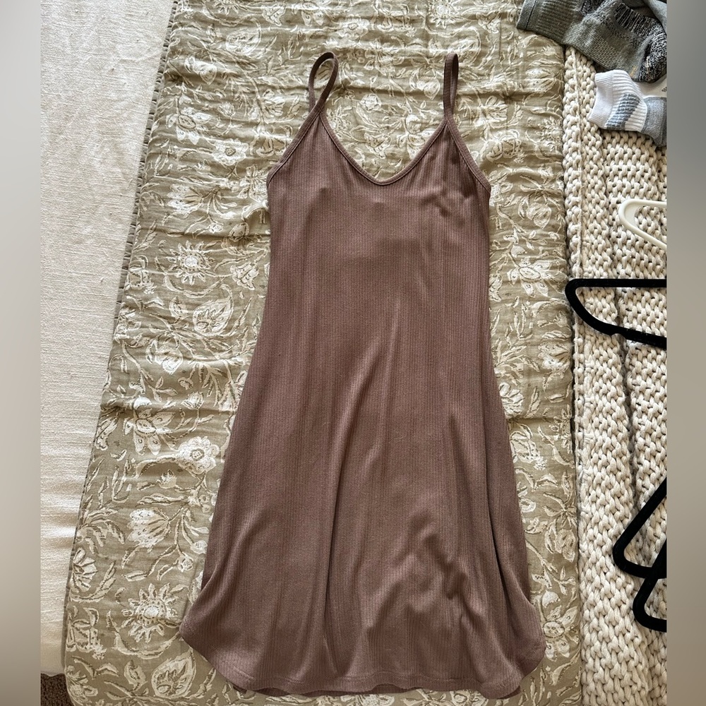 Brown mini dress